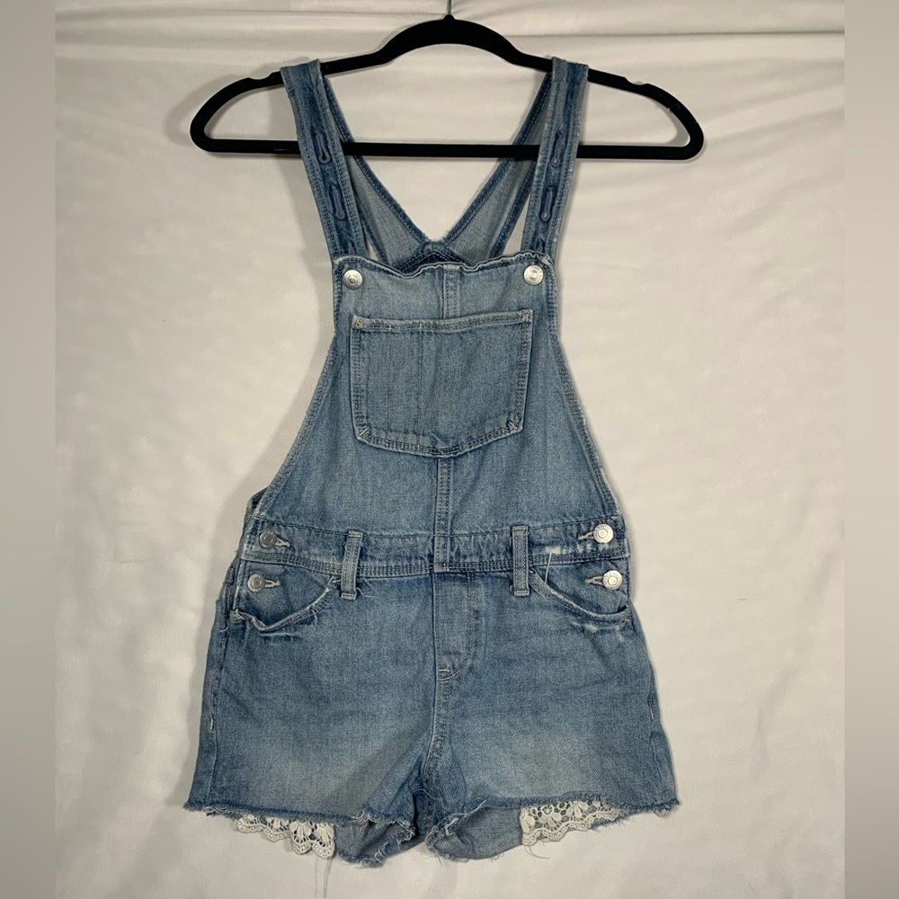 Old Navy Light Blue Denim Short Overalls